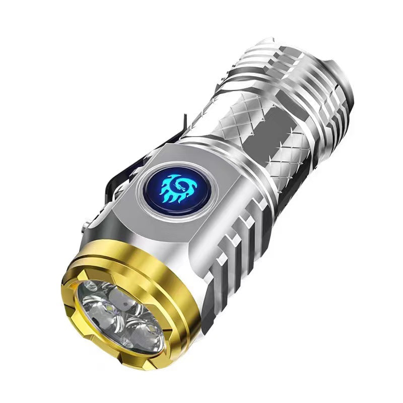 🔦German Three-eyed Monster Mini Flash Super Power Flashlight