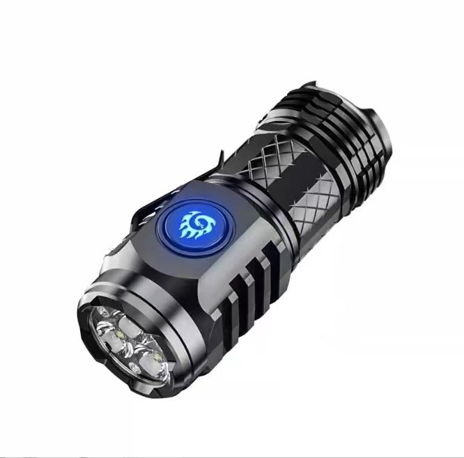 🔦German Three-eyed Monster Mini Flash Super Power Flashlight